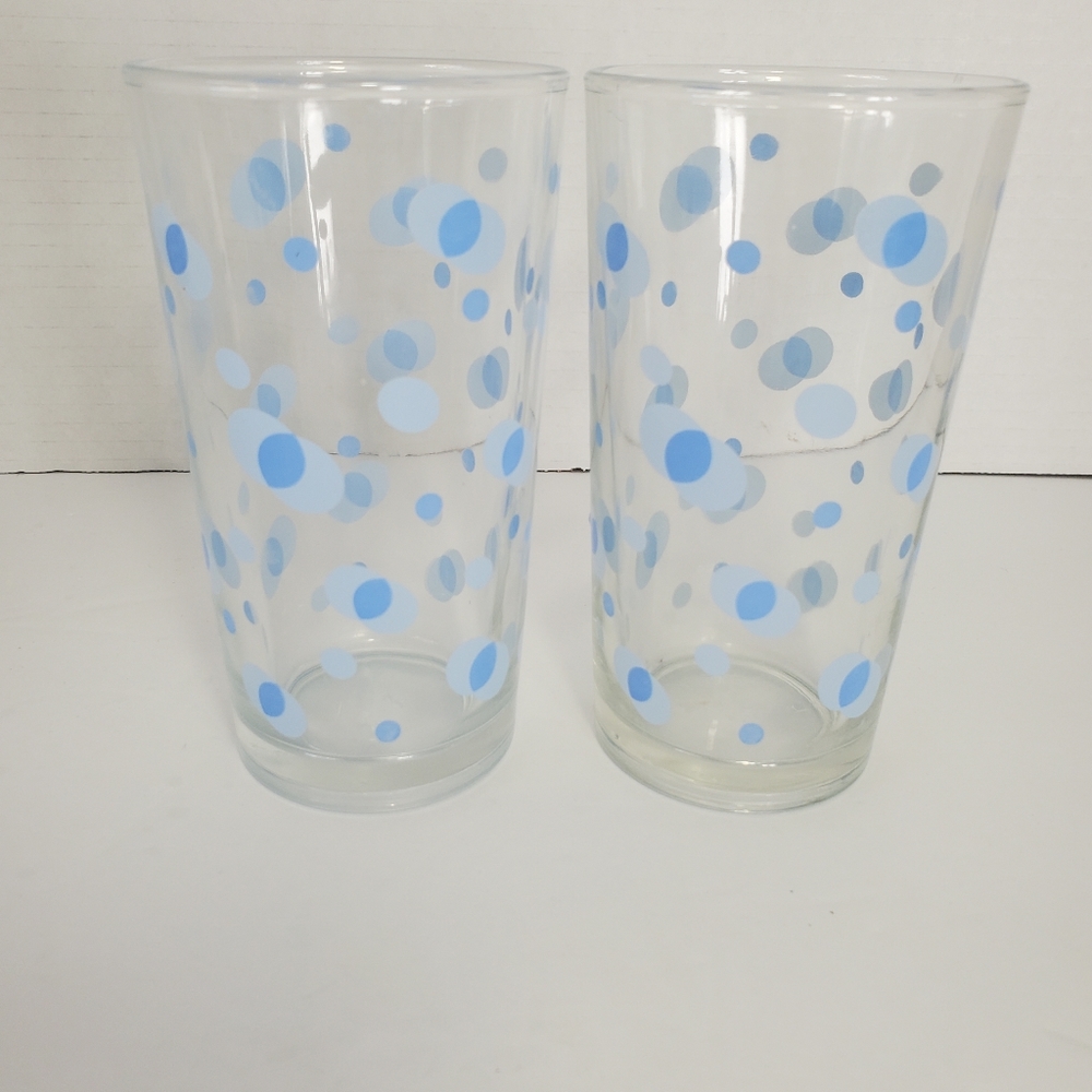 VTG Blue Dot Firna Tumblers Set of 2